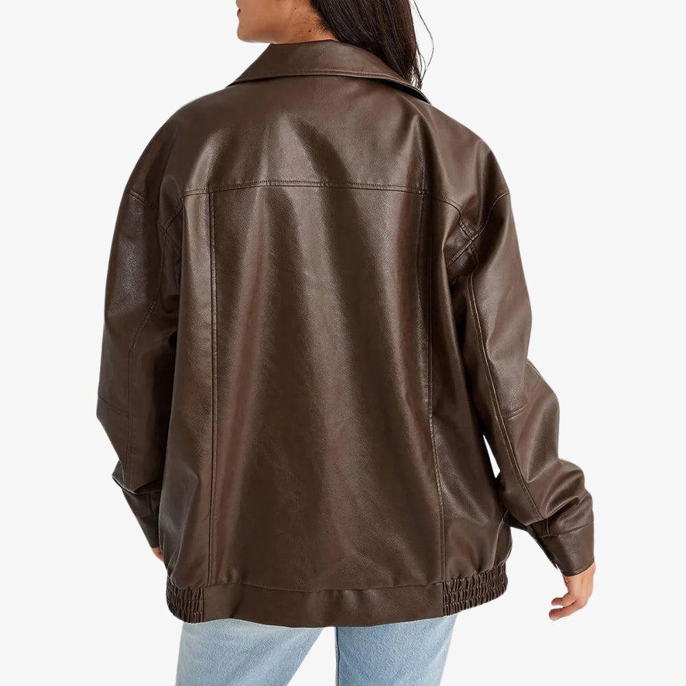 Levrae | Women’s Leather Bomber Jacket