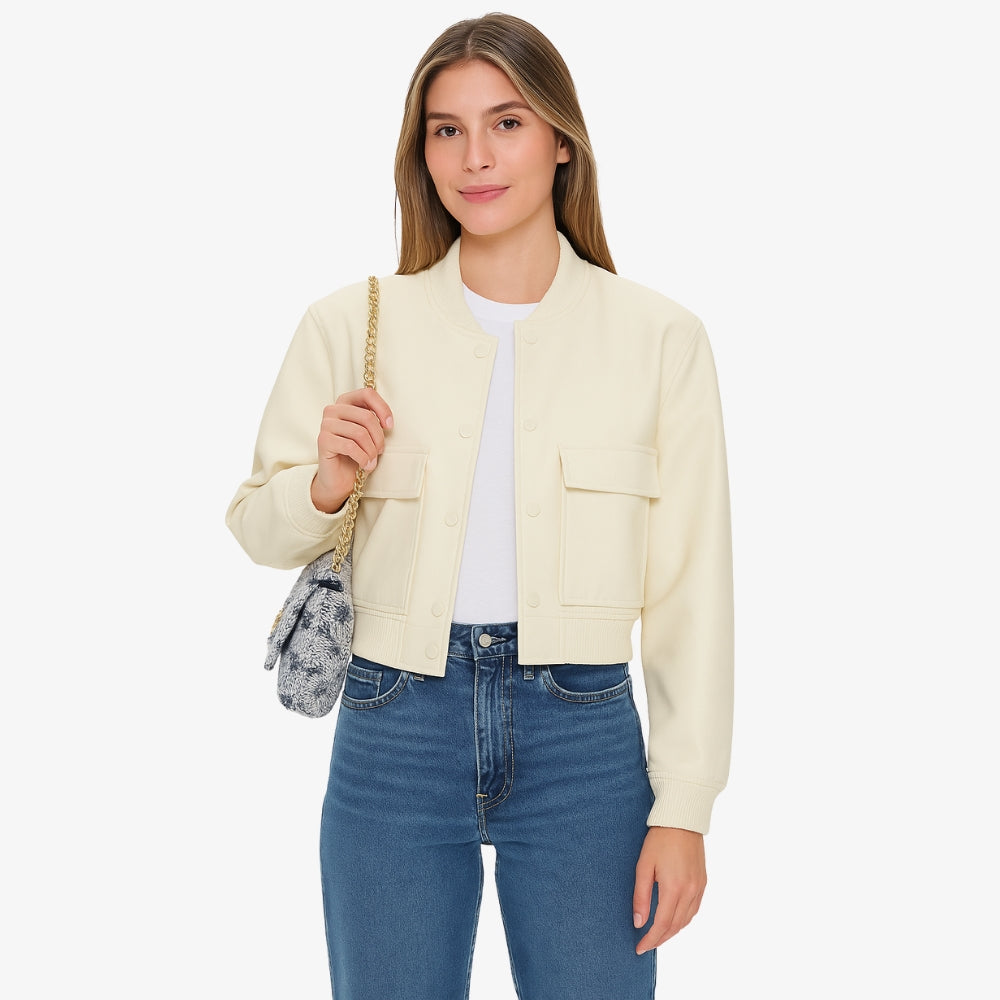 Levrae | Women’s Cropped Bomber Jacket