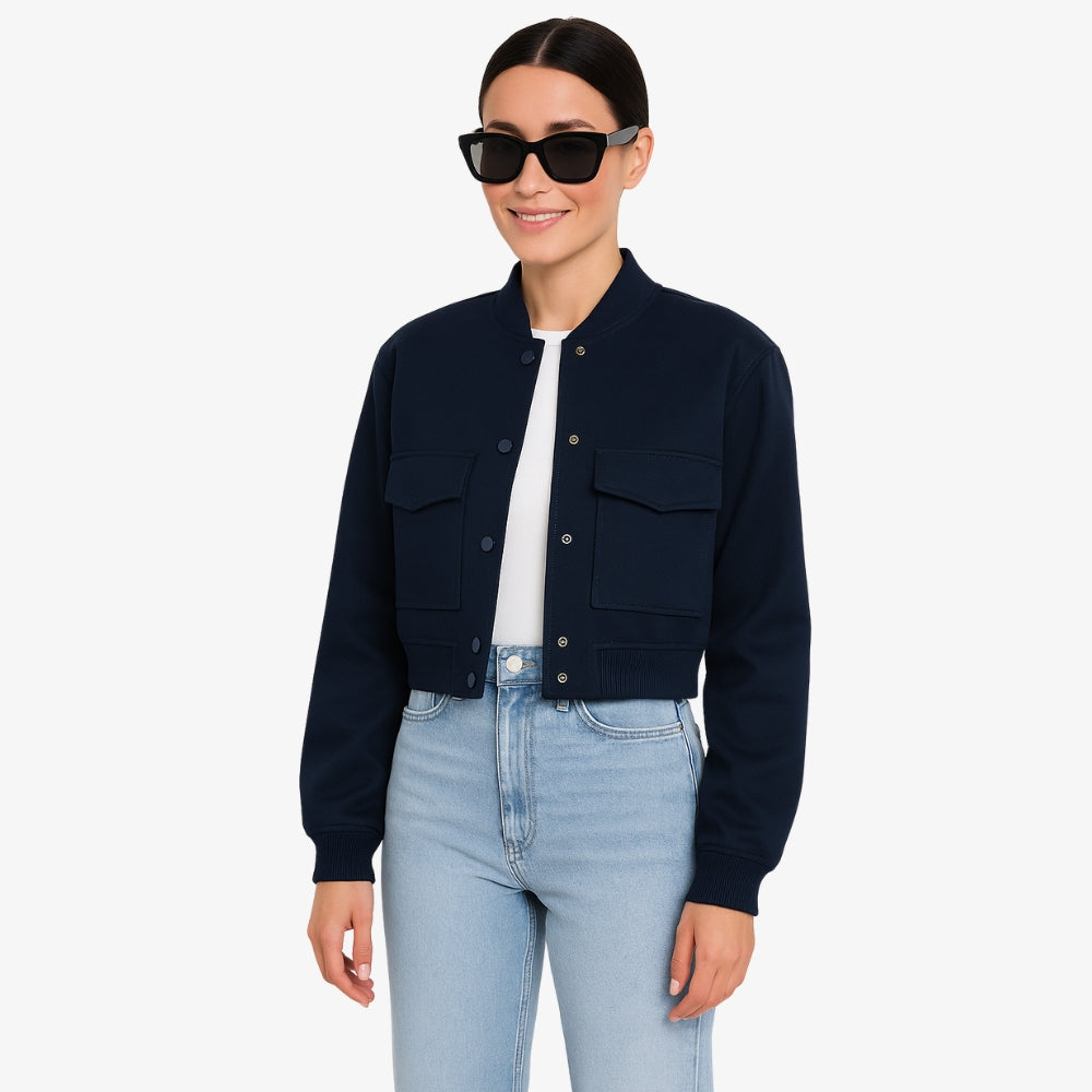 Levrae | Women’s Cropped Bomber Jacket