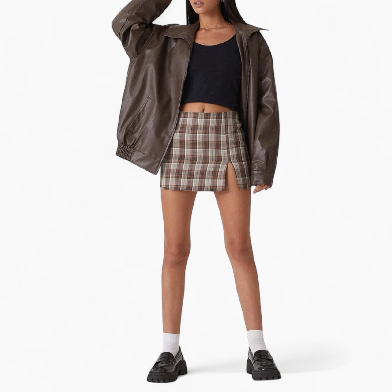 Levrae | Women’s Leather Bomber Jacket