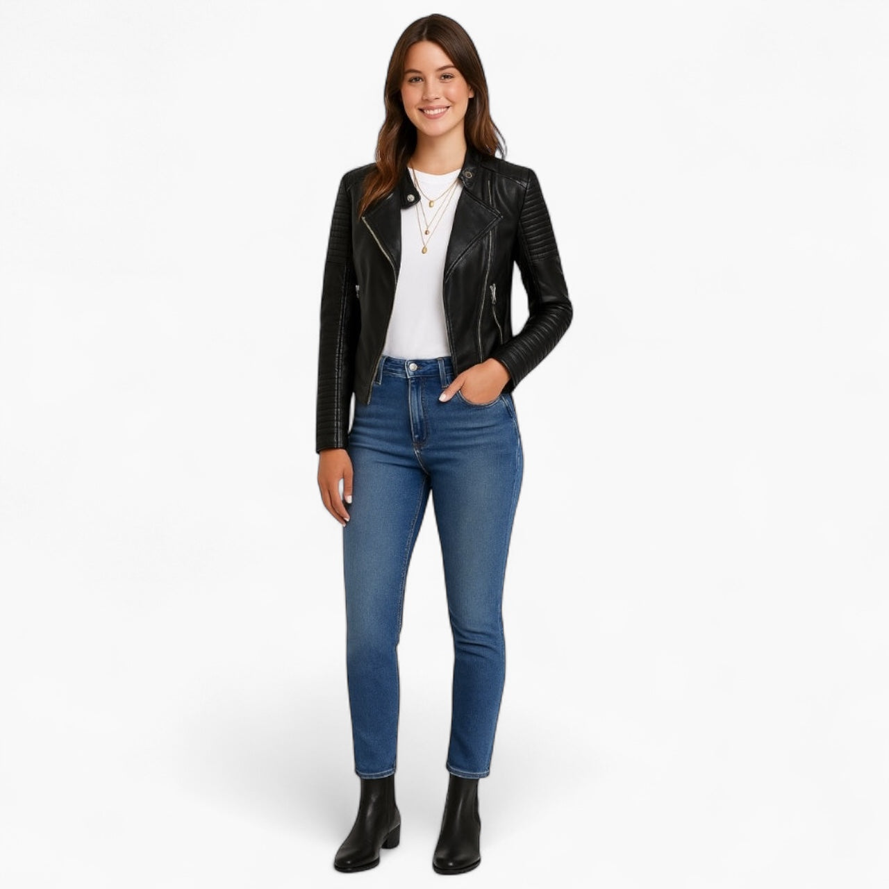 Levrae | Women’s Leather Biker Jacket