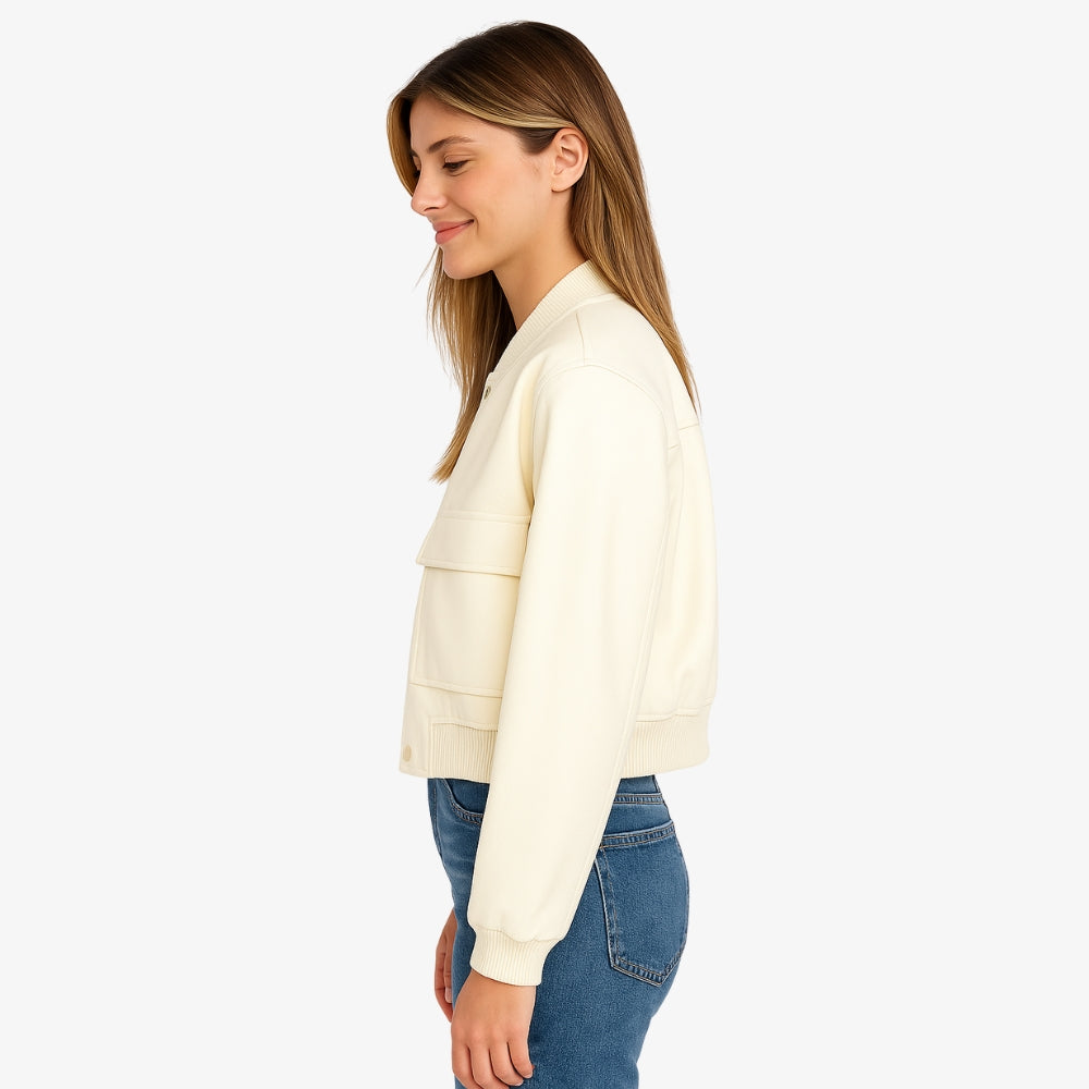 Levrae | Women’s Cropped Bomber Jacket