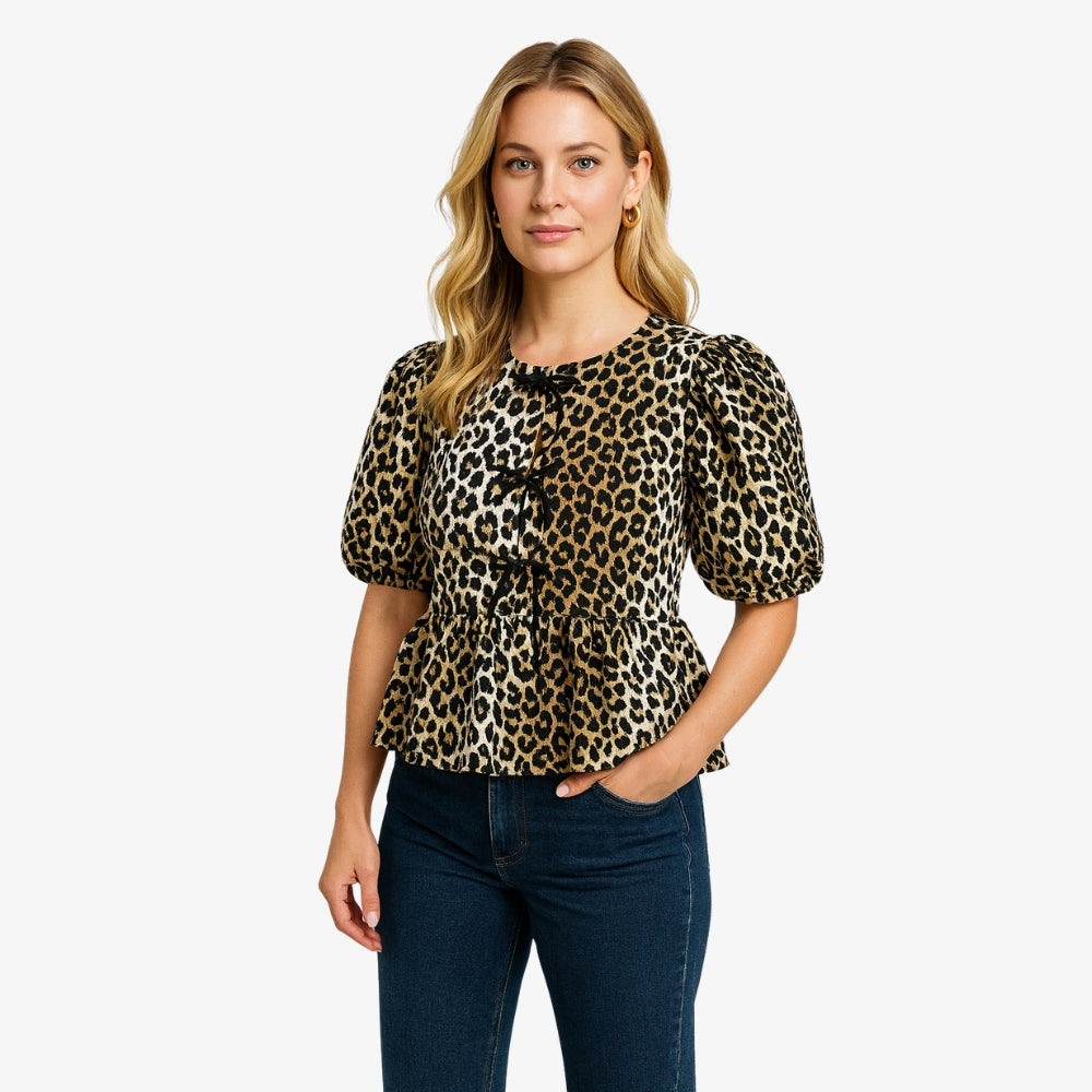 Levrae | Women’s Leopard Print Blouse