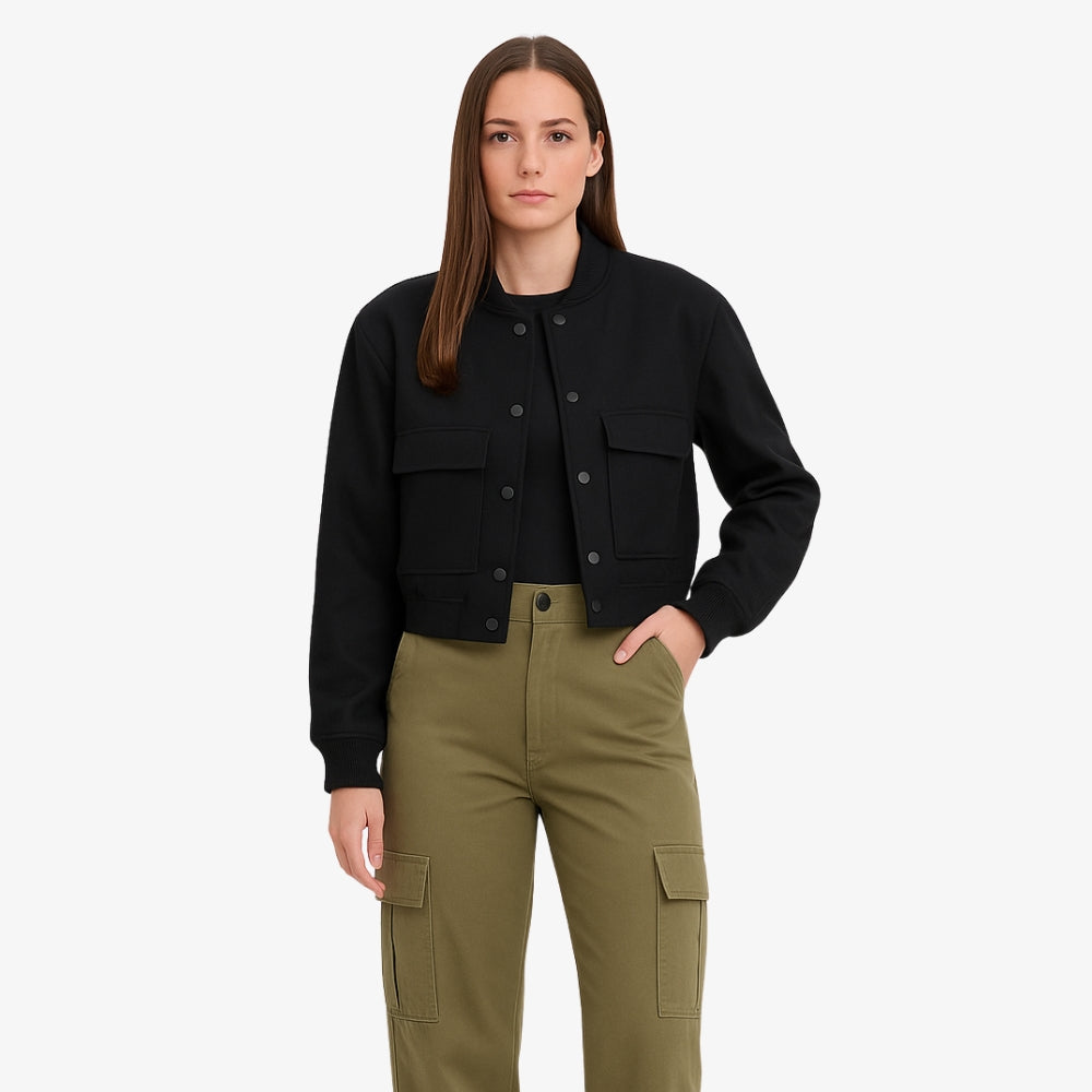 Levrae | Women’s Cropped Bomber Jacket