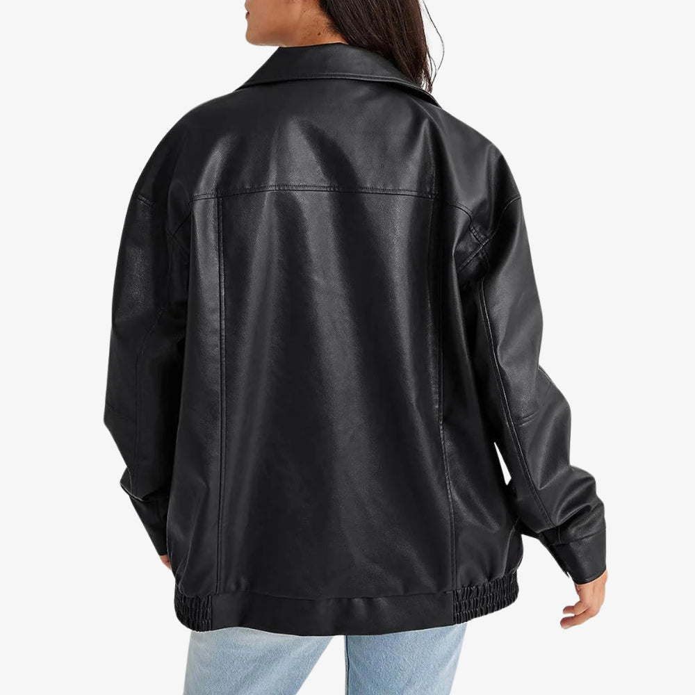 Levrae | Women’s Leather Bomber Jacket